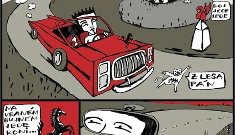 OBR:Erbenův Zlatý kolovrat v komiksové podobě.