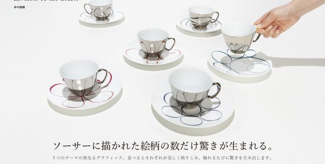 Zrcadlové šálky, studio D-Bros, Zdroj: www.db-shop.jp