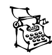 kresba: psací stroj