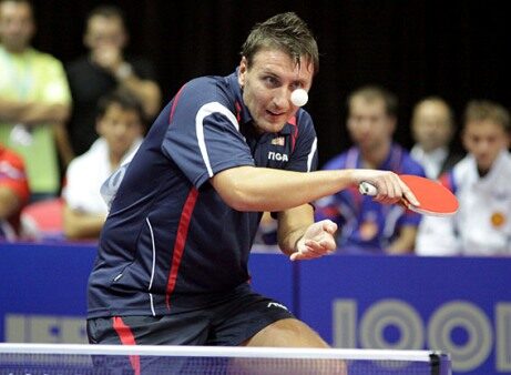 Český stolní tenista Dmitrij Prokopcov