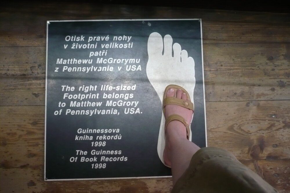 Otisk největší nohy na světě