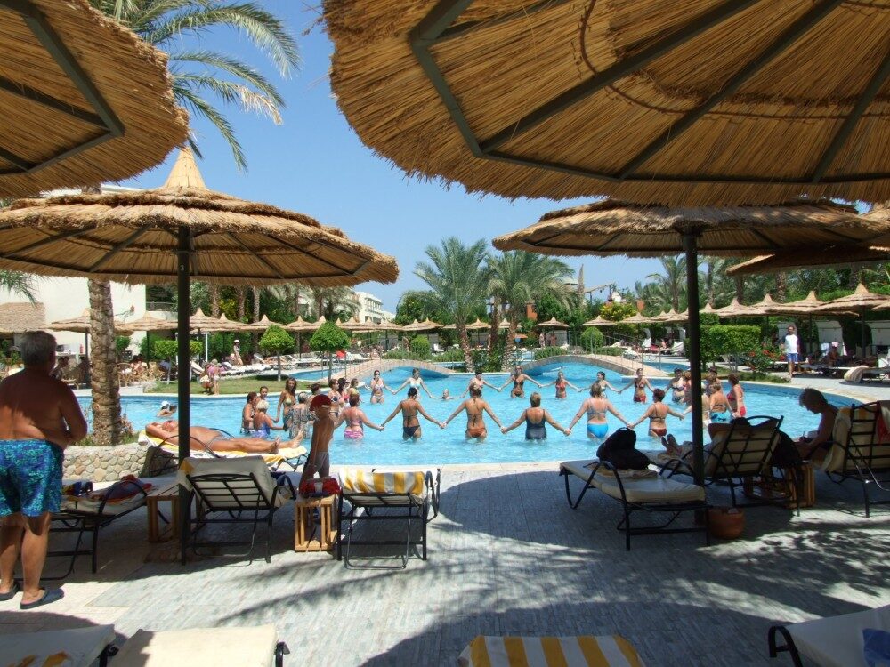 FOTO:Aqua aerobic jako součást animačních programů v Egyptě