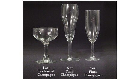 FOTO: Tři druhy skleniček na sekt