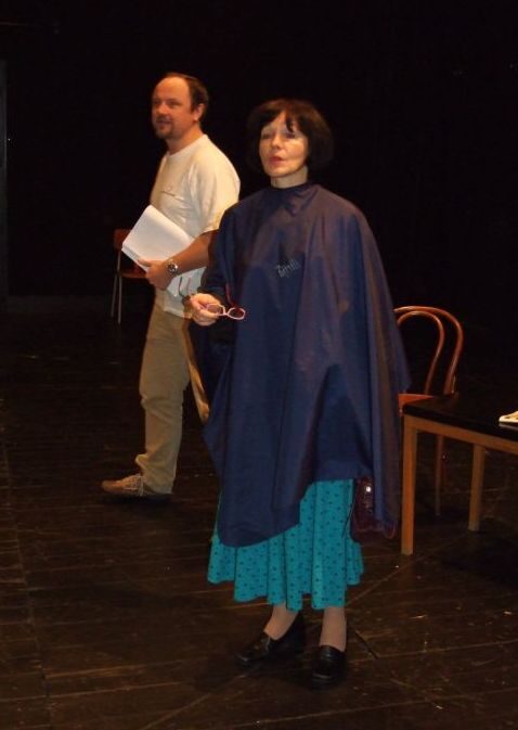 FOTO: Zkouška hry Splašené nůžky ve Studiu Z v Městském divadle Zlín 2010