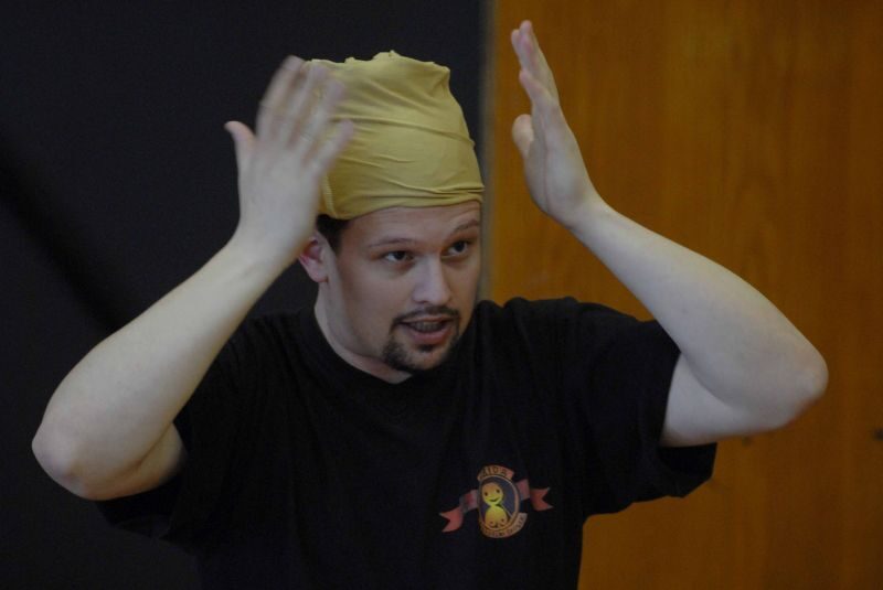 FOTO: Zkouška hry Splašené nůžky ve Studiu Z v Městském divadle Zlín 2010