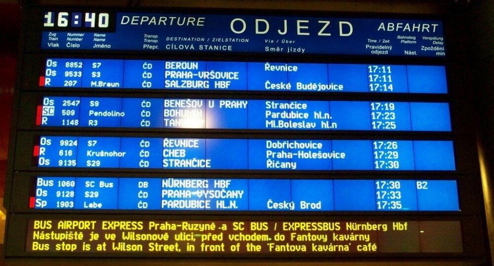 FOTO: Odjezdy vlaků