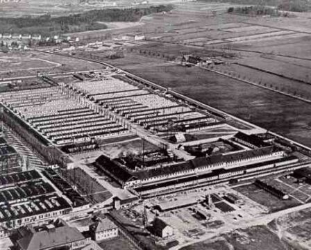 Foto: Pohled areal KL Dachau z r. 1942