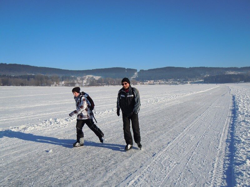 První bruslaři na Lipně