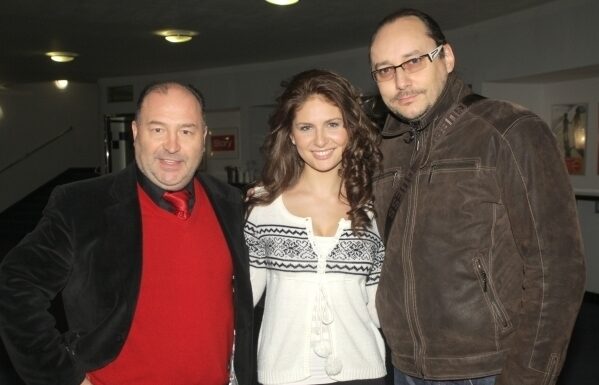 FOTO: Michal David, Alžběta Bartošová a Marian Vojtko na tiskové konferenci k muzikálu Kat Mydlář