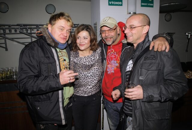 FOTO: Bohouš Josef, Ilona Csáková, Martin Pošta a Tomáš Trapl na tiskové konferenci k muzikálu Kat Mydlář