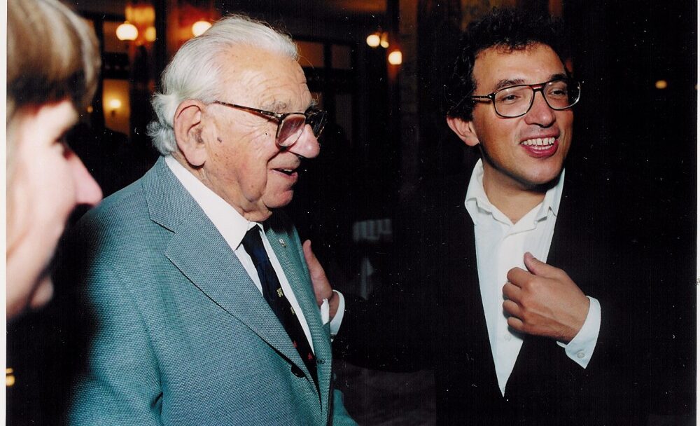 FOTO: Nicholas Winton a Matěj Mináč