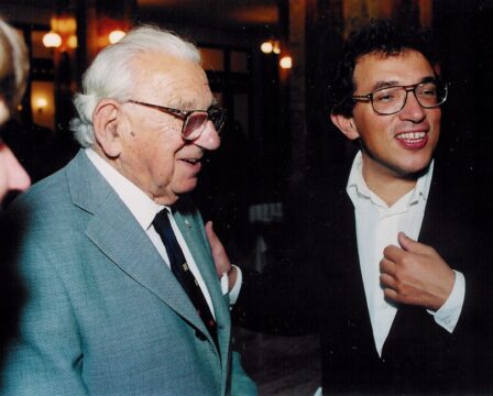 FOTO: Nicholas Winton a Matěj Mináč