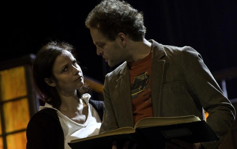 FOTO: Miroslava Pleštilová s Janem Teplým na zkoušce představení Past na myši v Divadle pod Palmovkou