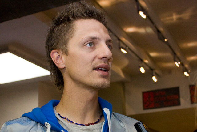 FOTO: Ondřej Ruml při tiskové konferenci k muzikálu Quasimodo v divadle Hybernia