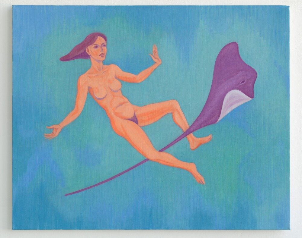 FOTO: Jeden z obrazů Tomáše Císařovského na výstavě v galerii Václava Špály