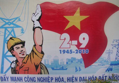 FOTO: Politický plakát k 75. výročí vietnamské nezávislosti