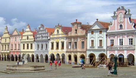 Renesanční budovy v Telči