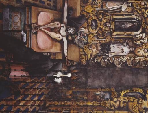 OBR: Edward Burra-Mexican church