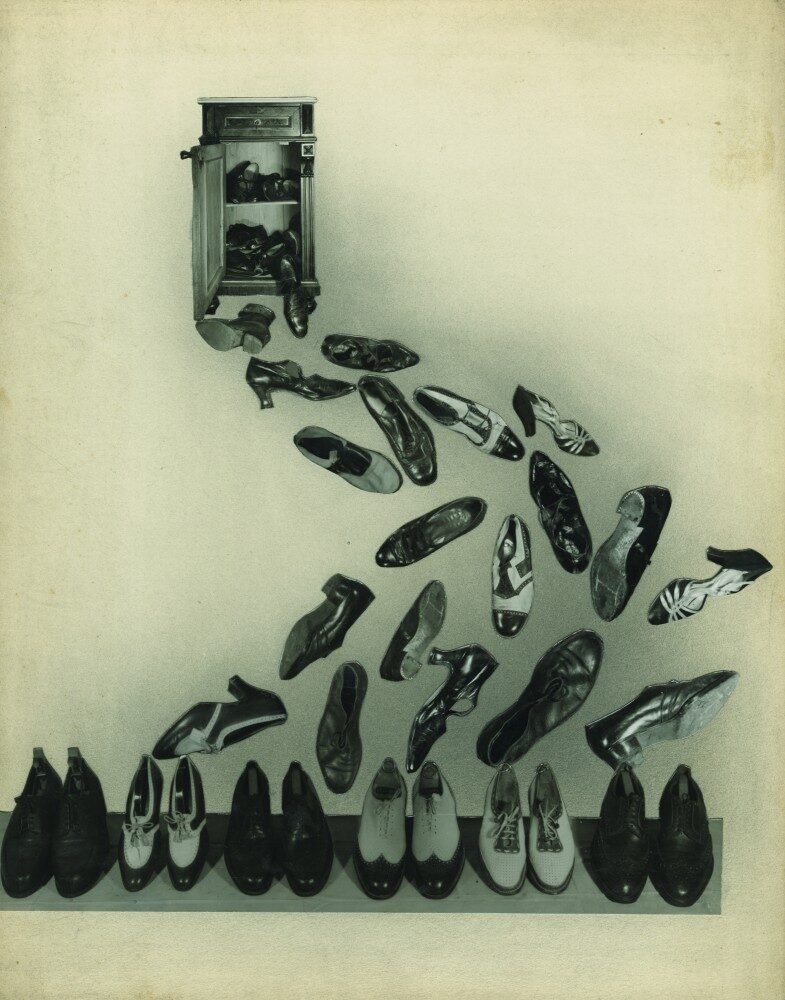 Foto: Neznámý autor: Baťa, 1942-1945, koláž s použitím částí bromostříbrných pozitivů nalepených na kartonu, retuš