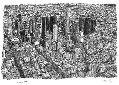 Stephen Wiltshire Los Angeles pohled ze vzduchu 2008, zdroj: stephenwiltshire.co.uk