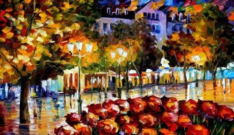 FOTO: Leonid Afremov, City flowers