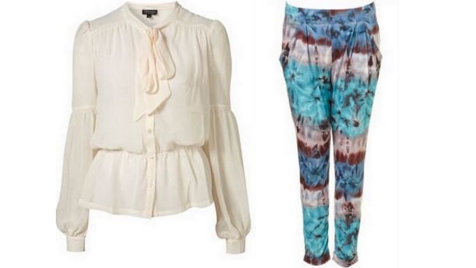 FOTO: Harémové kalhoty, blůza po babičce