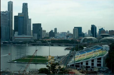 FOTO: Plovoucí stadion v Singapuru