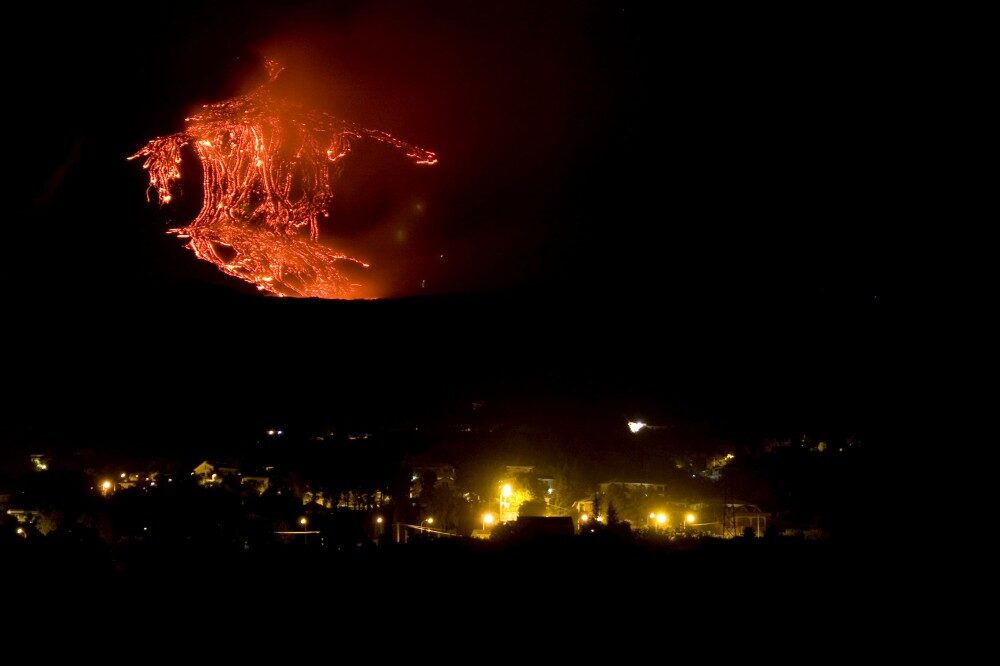 Lávové pole po erupci 30.7. 2011