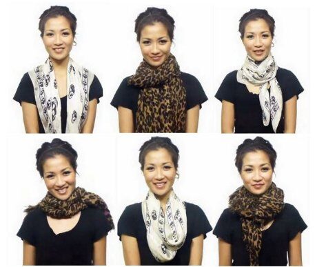FOTO: Způsoby vázání šátku