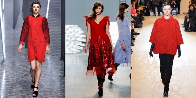 FOTO: Červená barva na módních přehlídkách pro podzim/zimu 2011/12