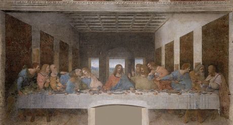 FOTO: Freska Leonarda da Vinciho s názvem Poslední večeře
