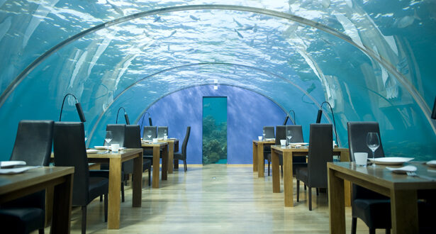 FOTO: Restaurace Ithaa na Maledivách