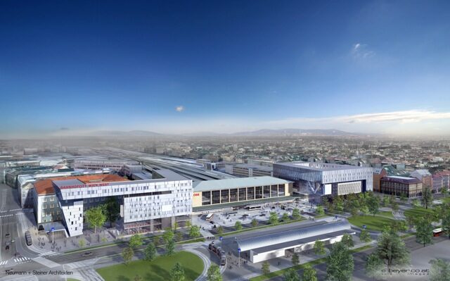 FOTO: Vídeňské západní nádraží je jeden z nejvýznamnějších dopravních uzlů v zemi