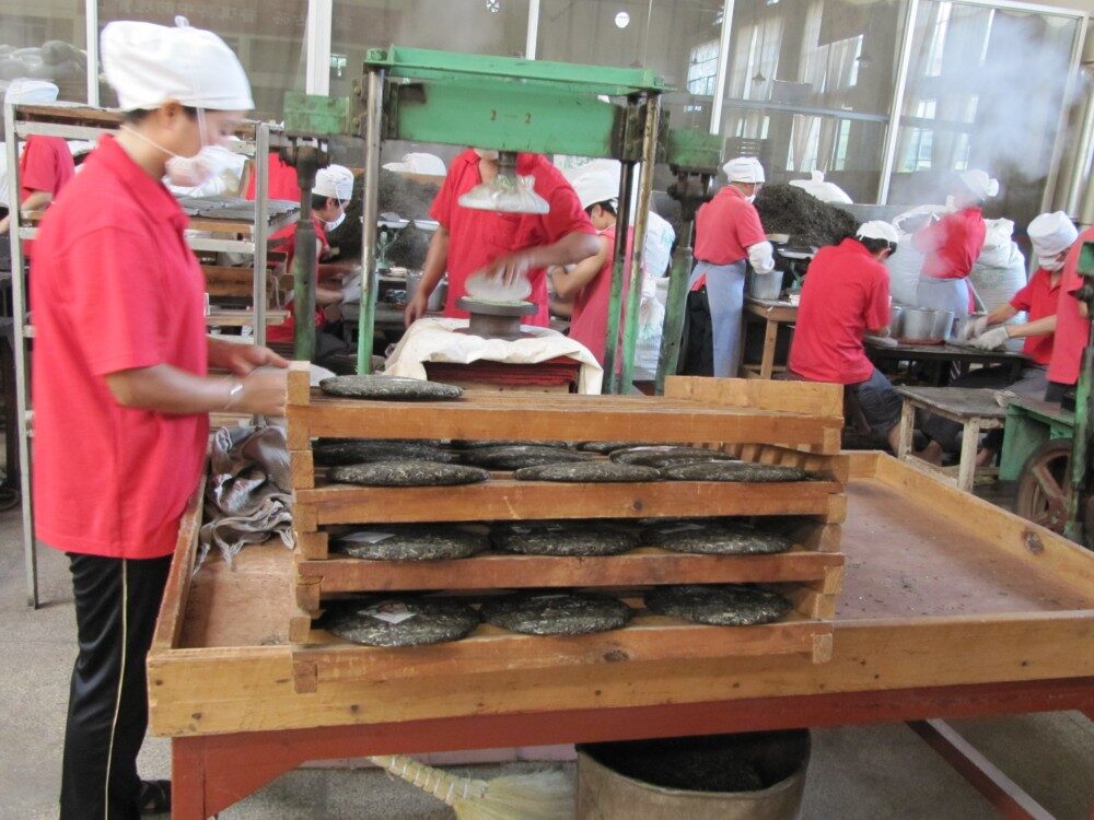 FOTO: Dělníci v manufaktuře na výrobu čaje