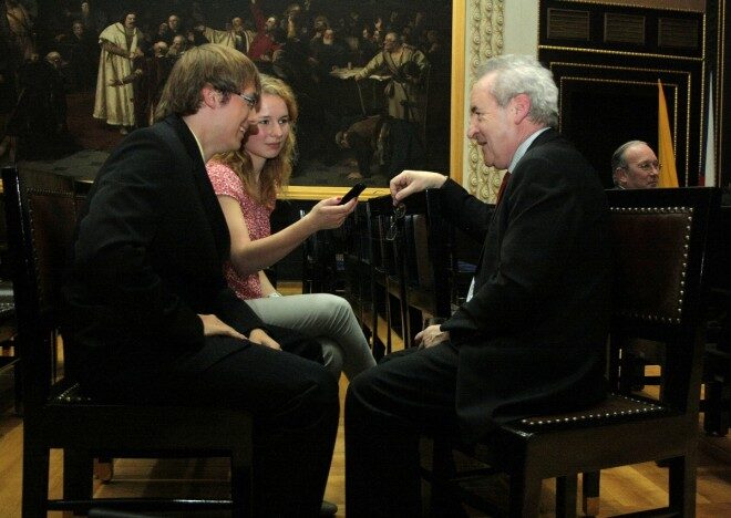 FOTO: John Banville s redaktory TOPZINE.cz