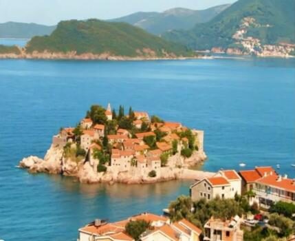 Ostrov Svati Stefan v Černé hoře.