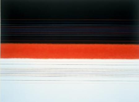 Obr: Jiří Matějů, Něco na zemi, 2006, pigmenty a kombinovaná technika na plátně, 138 x 185 cm