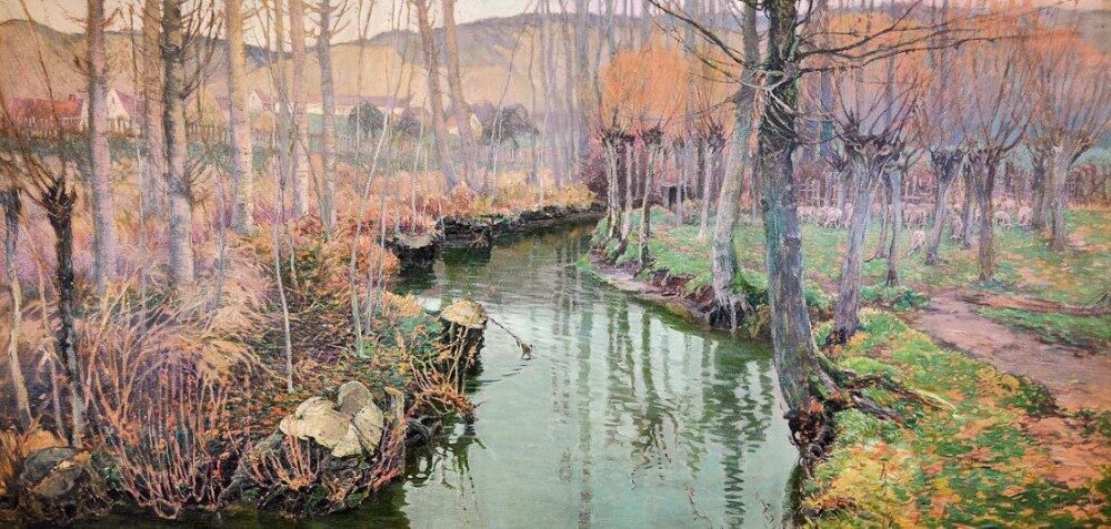 OBR: Václav Radimský: Pastava (Potok v Giverny v Normandii, podzimní nálada)