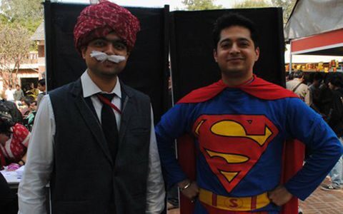 FOTO: Komiksový hrdinové Chacha Chaudhary a Superman