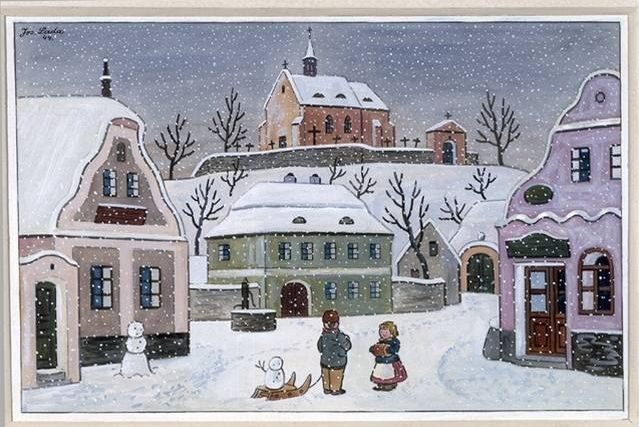 FOTO: Vánoční pohlednice Josefa Lady