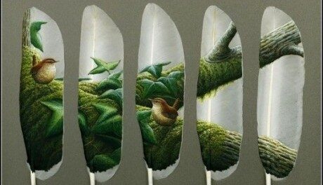 FOTO: Ian Davey - Obraz na labutím peří