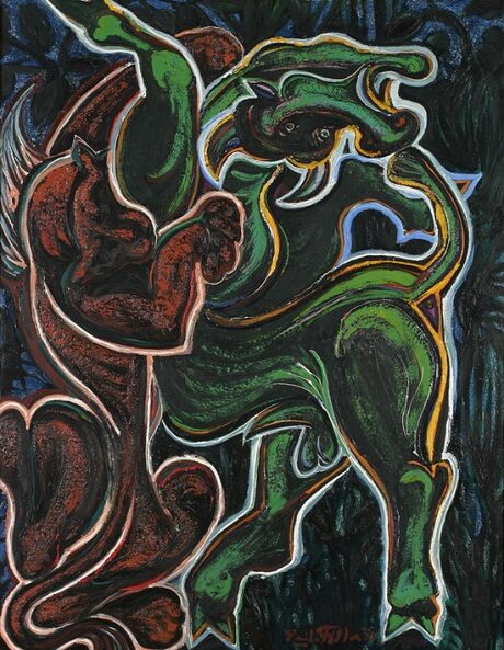 obr.: Emil Filla Zápas šelmy s býkem