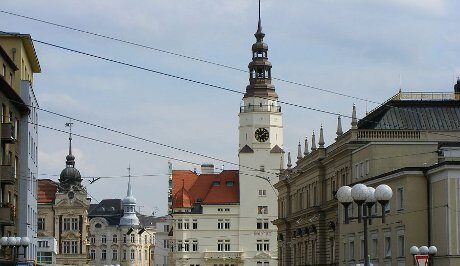 Opava, rodné město Vladimíra Vaška, centrum města u Slezského divadla