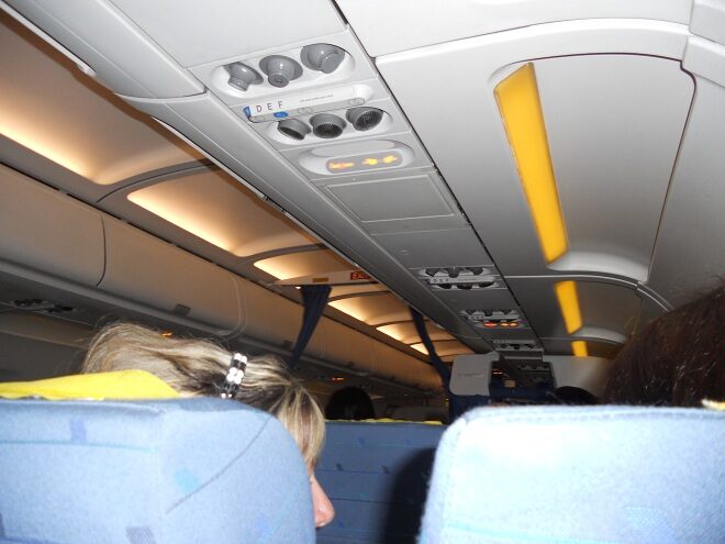 Foto:na palubě letadla