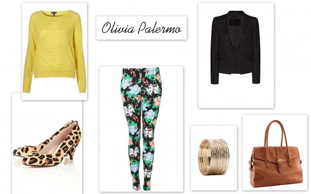 FOTO: koláž podobného outfitu Olivie Palermo