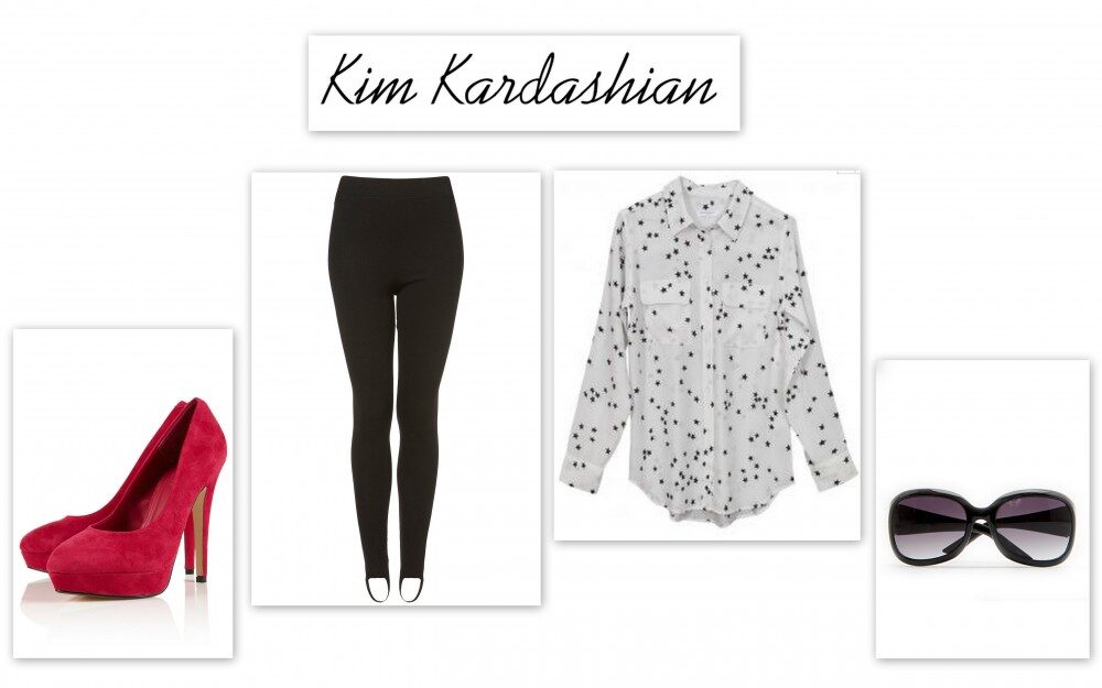 FOTO: koláž outfitu Kim Kardashian