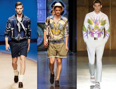 FOTO: Pestrobarevné potisky, pánské kolekce jaro 2012
