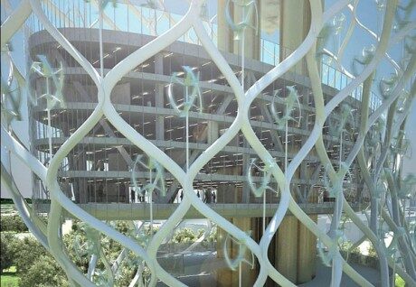 OBR: Vnější plášť je pokrytý malými větrnými turbínami