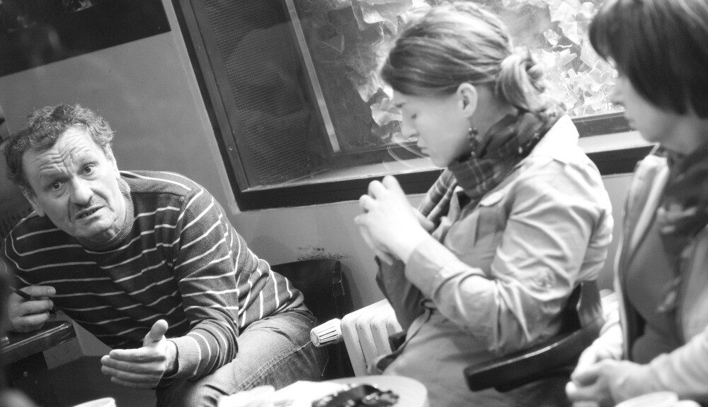 FOTO: Miroslav Krobot na čtené zkoušce inscenace Brian