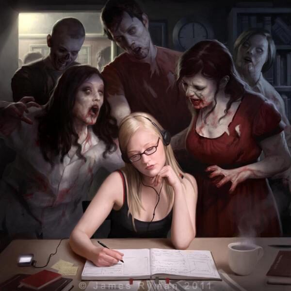 foto: malba ze zombie kalendáře Jamese Rymana